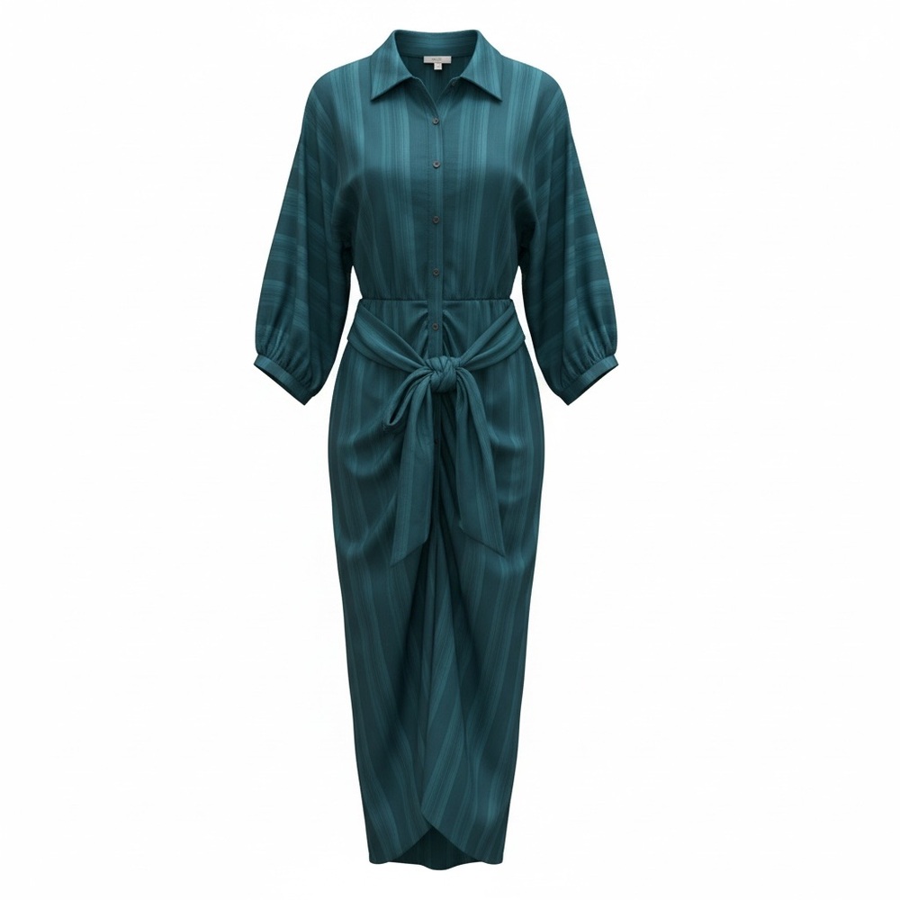 Boutique silky tie front dress-NWT